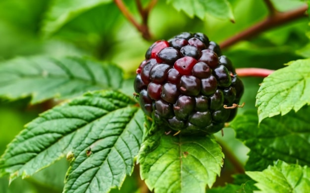 Une photo rapprochée de mûres à haute résolution Fruits aux couleurs vives éveillant le désir