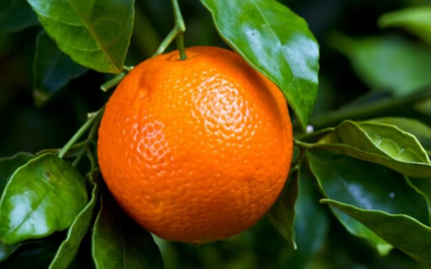 Une photo rapprochée d'orange à haute résolution Fruit aux couleurs vives éveillant le désir