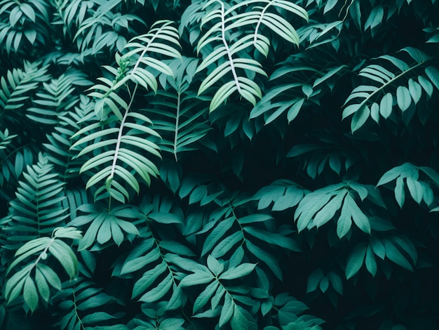 Une photo rapprochée d'une plante à feuilles vertes vibrantes