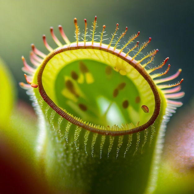 Photo rapprochée d'une plante de trappe à mouches de Vénus