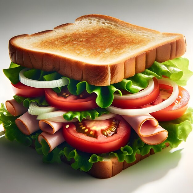 Une photo rapprochée d'un sandwich de club