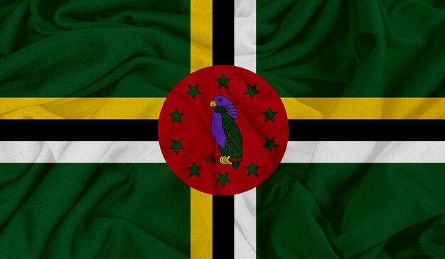 Photo réaliste du drapeau de la Dominique