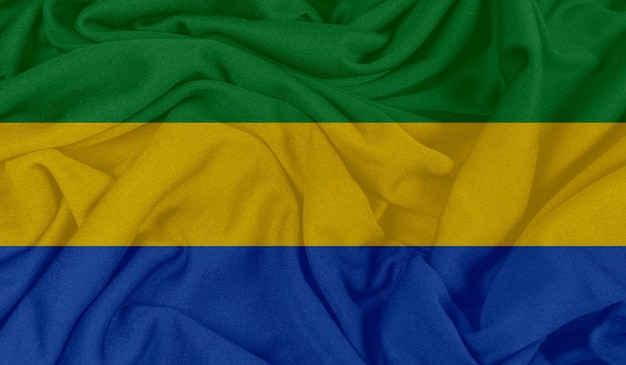 Photo réaliste du drapeau gabonais