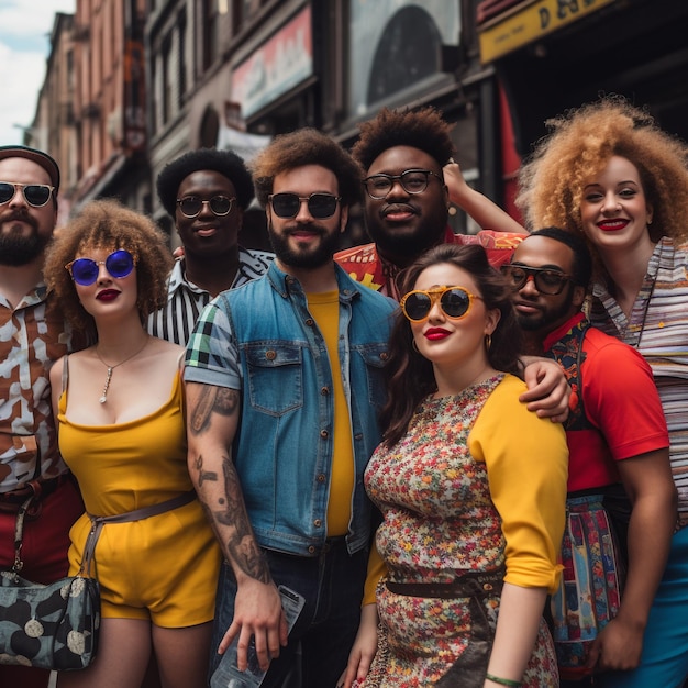 photo réaliste d'un groupe de personnes positivité corporelle