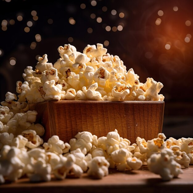 Photo réaliste de Popcorn CloseUp Food Photography