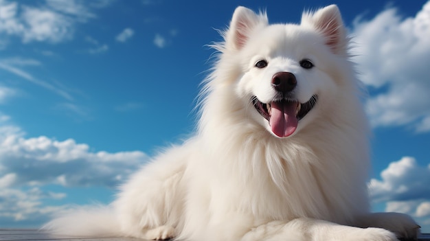 Une photo renderée en 3D d'un chien