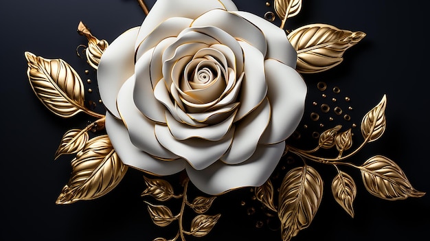 Photo de rendu 3D d'un beau design rose