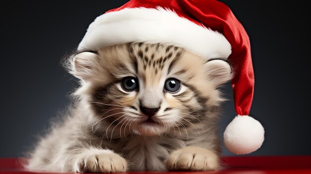 Photo rendue en 3D d'un animal de Noël portant une robe