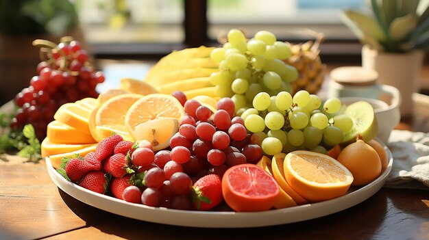 Photo rendue en 3D de la conception des fruits