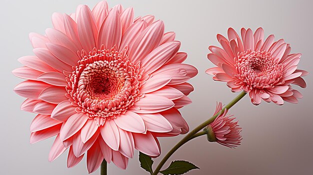 Photo photo rendue en 3d du dessin de fleur