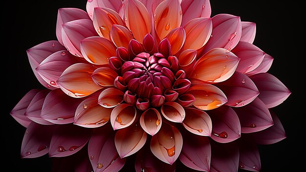 Photo rendue en 3D du dessin de fleur