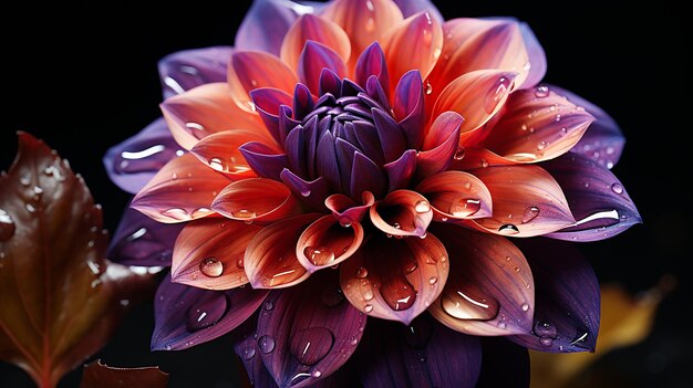 Photo rendue en 3D du dessin de fleur