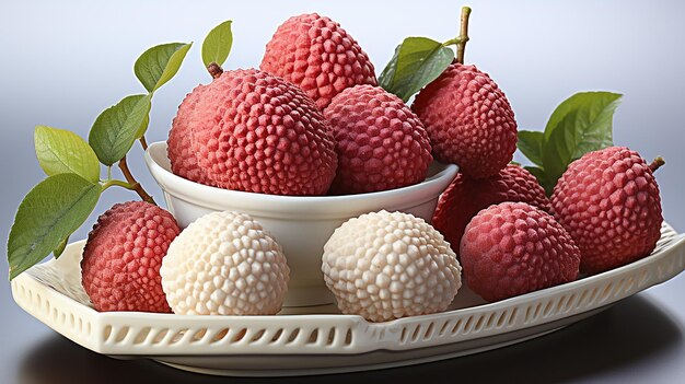 Photo rendue en 3D du litchi