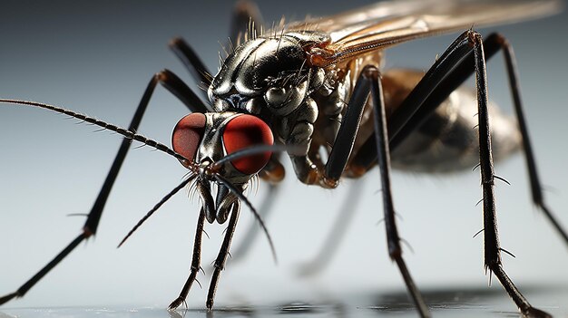 Photo rendue en 3D d'une mouche domestique