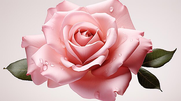 Photo photo rendue en 3d d'une rose rose