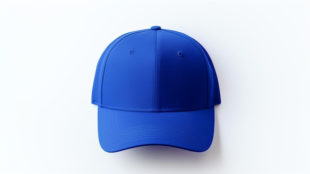 Photo photo de royal blue fitted cap isolée sur un fond blanc