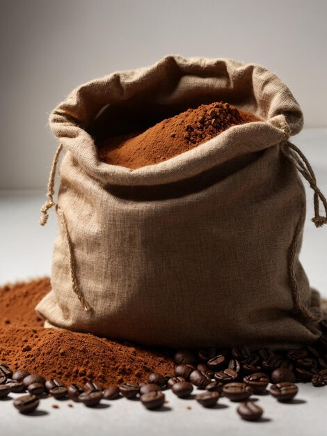 Une photo d'un sac de café en poudre