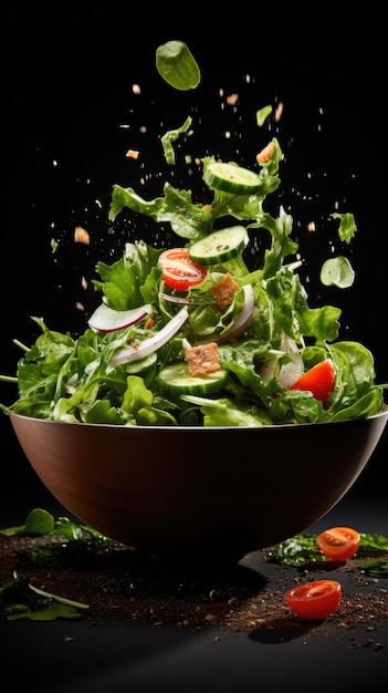 Photo une photo de salade