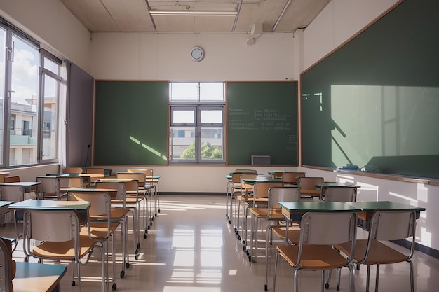 Photo salle de classe vide dans une université d'éducation