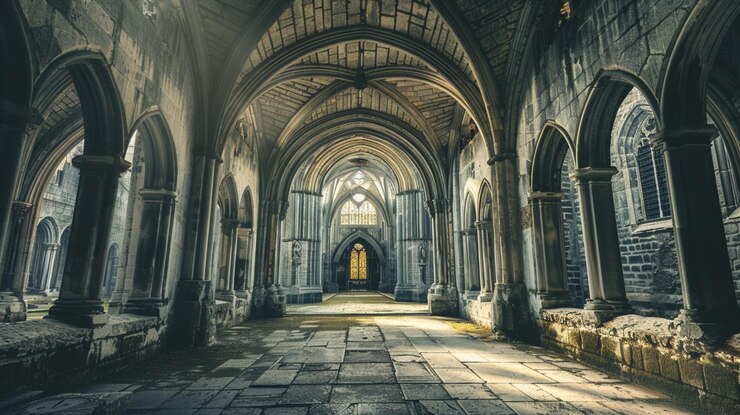 Photo une photo d'une salle avec une porte qui dit la porte