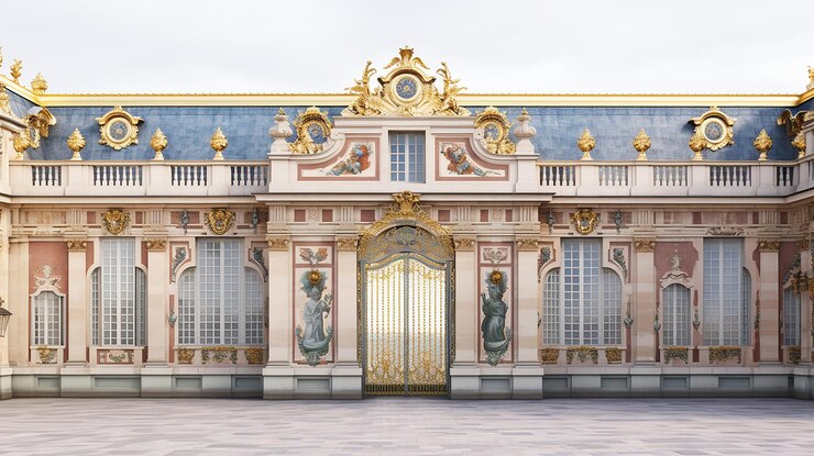 Photo photo de la salle présentant le design intérieur du château de versailles france