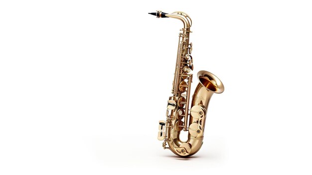 Une photo d'un saxophone en pleine longueur