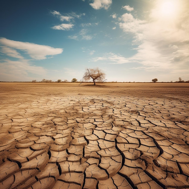 photo d'une sécheresse réchauffement climatique