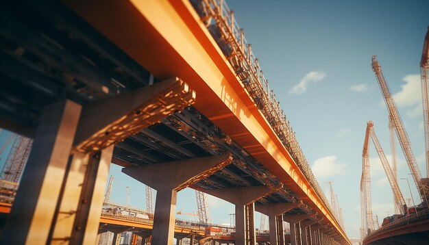 Photo-shoot des travaux de construction de ponts et de viaducs