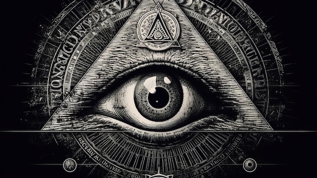 Photo Signe Illuminati franc-maçonnerie Le carré maçonnique AI Generated