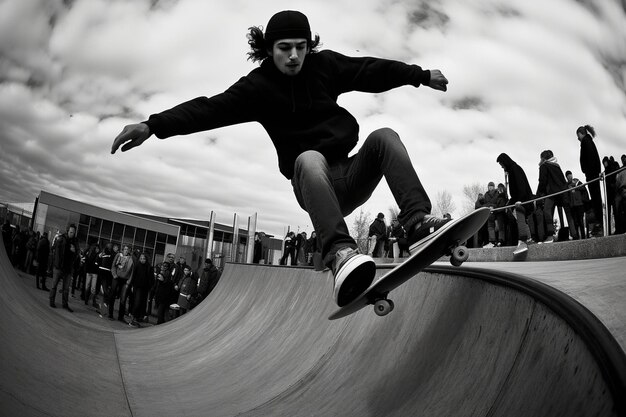 photo skate parkteens au parc de skate