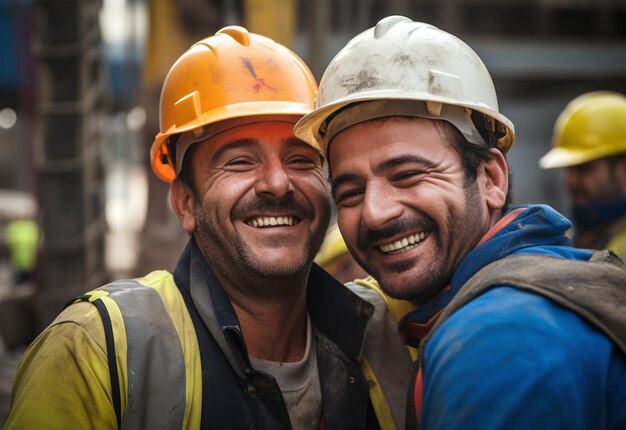 Photo de Smiling Travail d'équipe de construction et bâtiments Équipe d'architectes