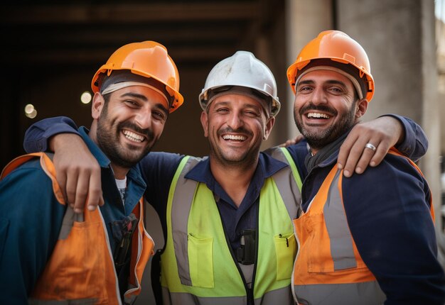 Photo de Smiling Travail d'équipe de construction et bâtiments Équipe d'architectes