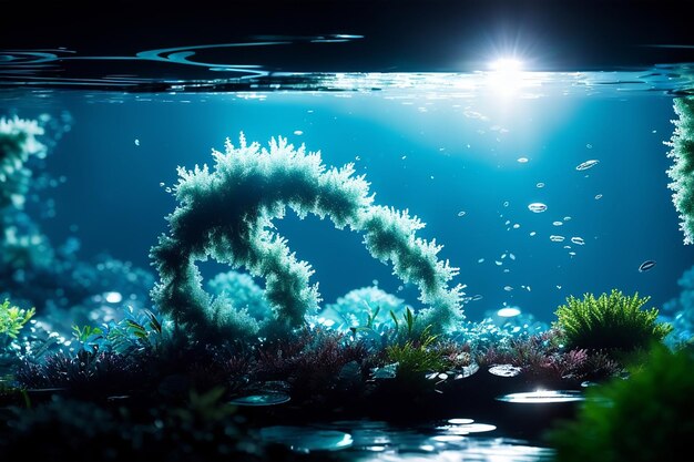 Photo une photo sous la mer.