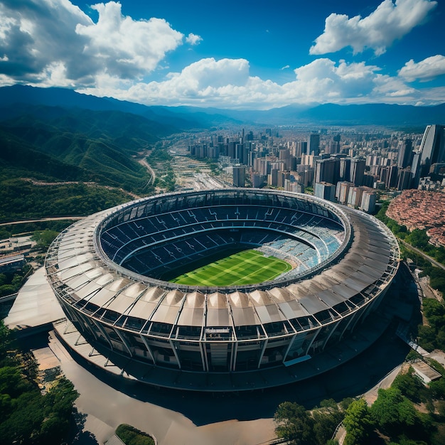 photo d'un stade de foot ultra réaliste