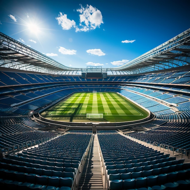 photo d'un stade de foot ultra réaliste