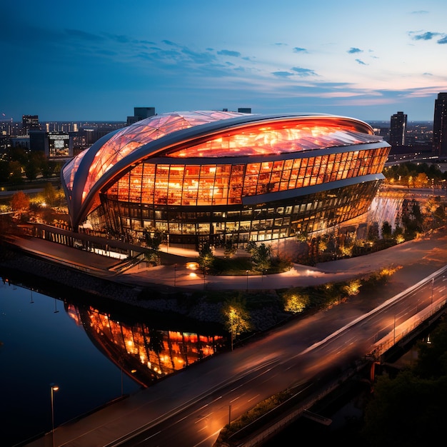 photo d'un stade de foot ultra réaliste