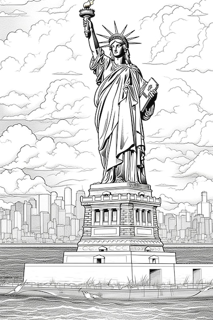 Photo une photo de la statue de la liberté