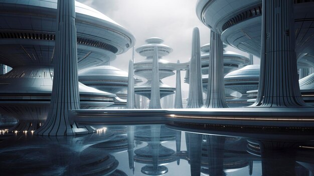 Une photo de structures futuristes