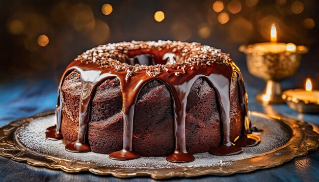 Photo photo de studio du gâteau au chocolat, du dessert, du menu, de la nourriture, de la photographie, du concept de nourriture traditionnelle