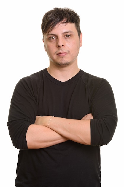 Photo de Studio d'un homme de race blanche avec les bras croisés