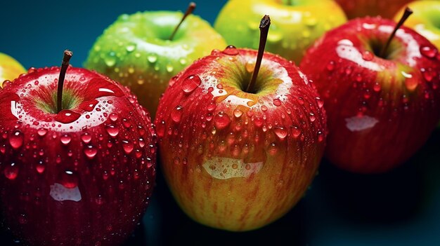 Photo photo de studio de pommes sur un fond isolé