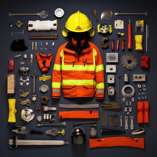 photo de style d'objets de pompiers