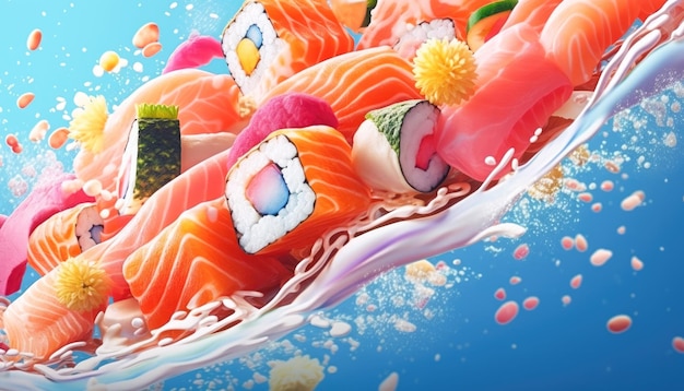 une photo de sushis