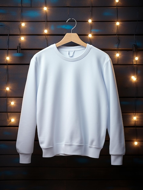 Photo de sweat-shirt en blanc pour le modèle de conception