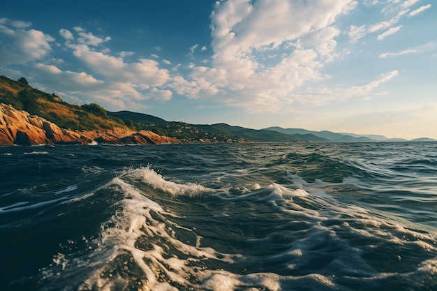 La photo de la symphonie du paysage marin