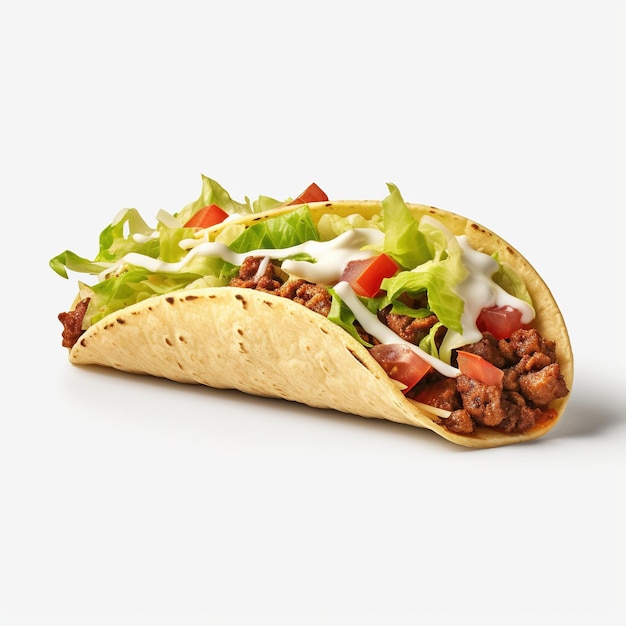 Photo de taco gratuit isolé sur fond blanc