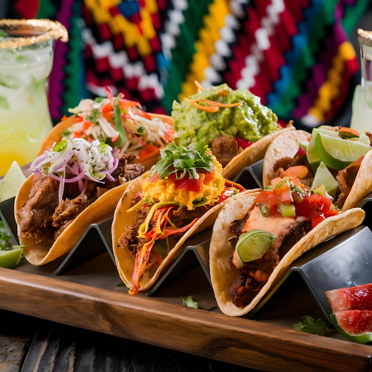Photo une photo de tacos délicieux et savoureux