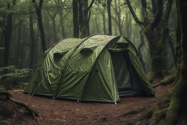 Photo de la tente de camping de la forteresse forestière