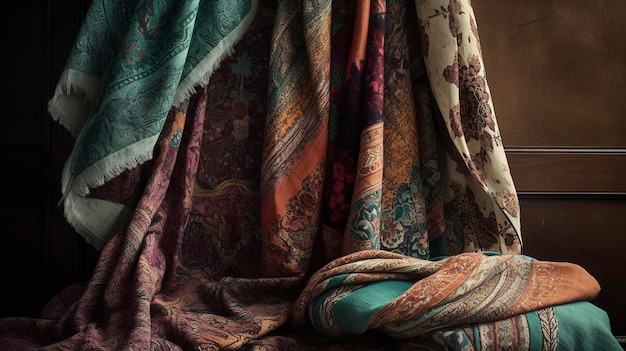 Une photo de textiles et de motifs Boho Chic