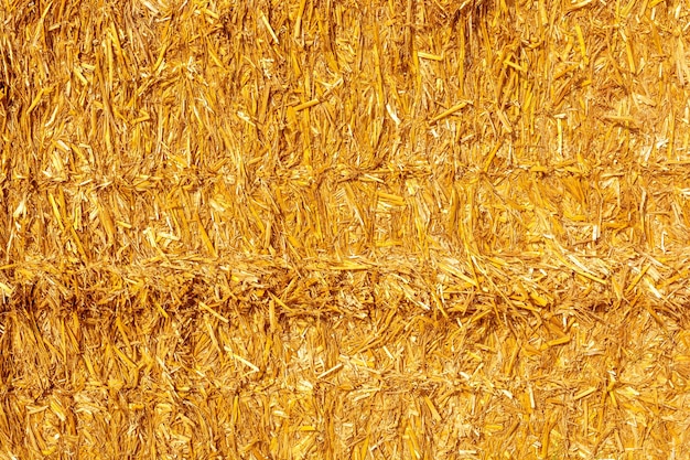 Photo de texture de paille jaune sèche au jour d'été